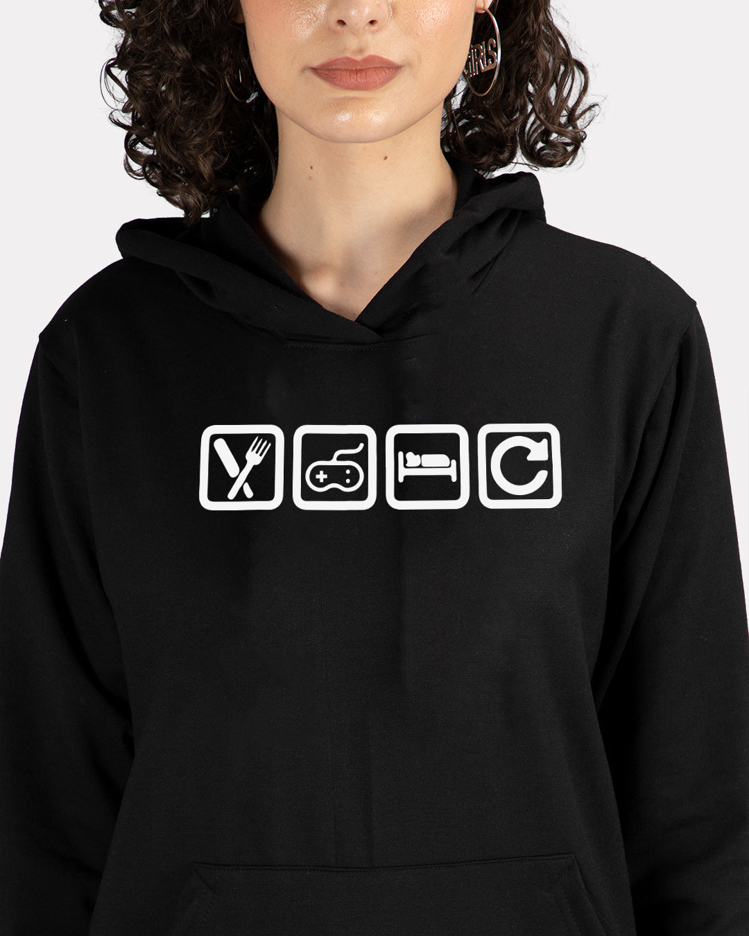 Eat Sleep Game Repeat Women Hoodie