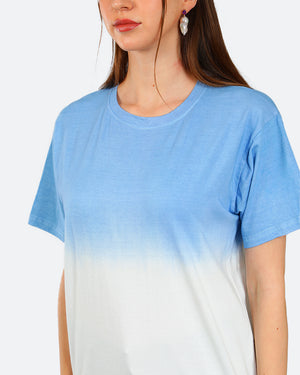 Tie & Dye Blue White Women Tshirt