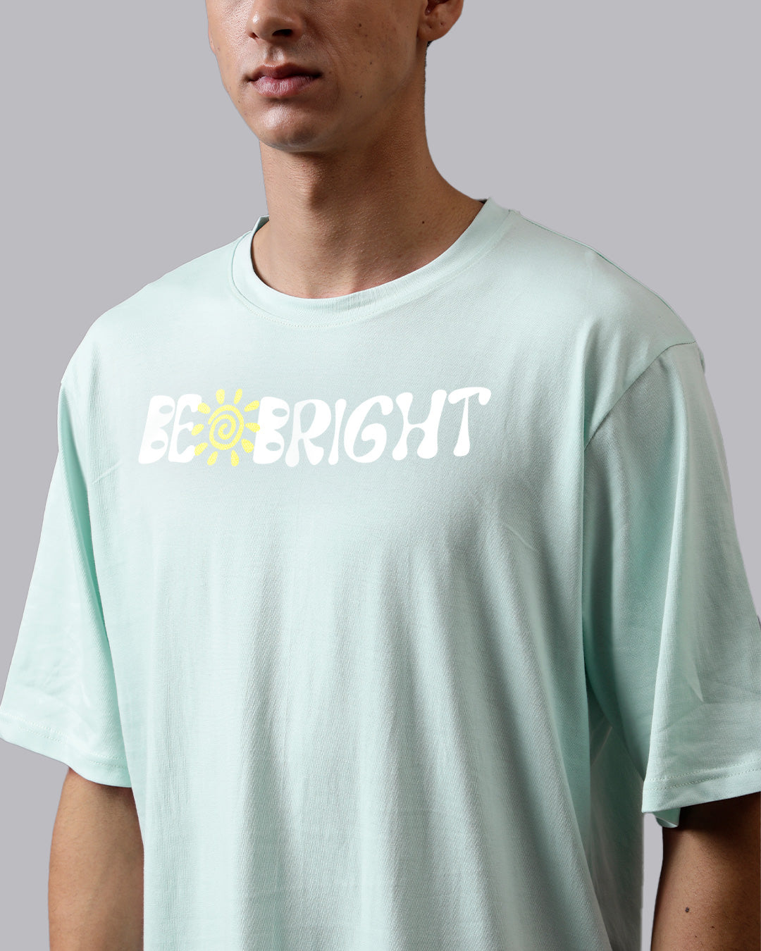 Be Bright Mint Blue Oversized Men's Tshirt