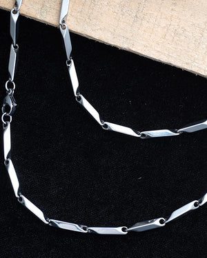 Rice Silver Plated Men's Chain