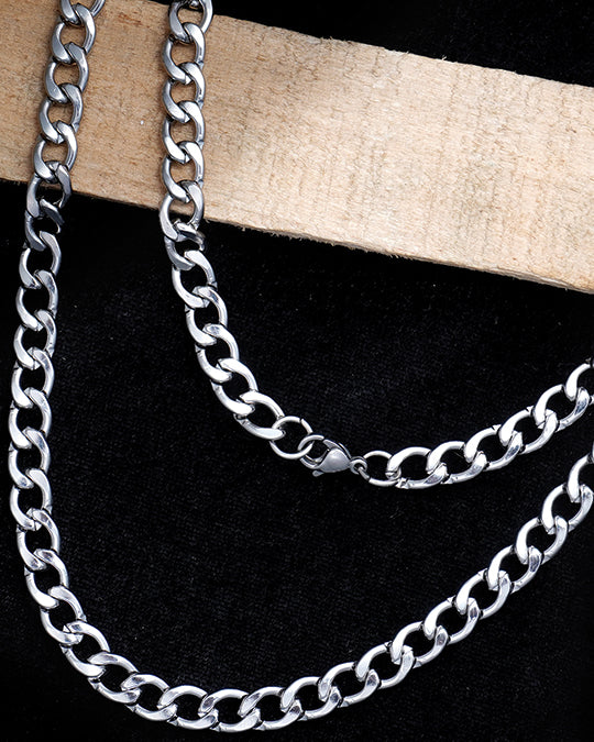 Sphere Link Silver Plated Men's Chain
