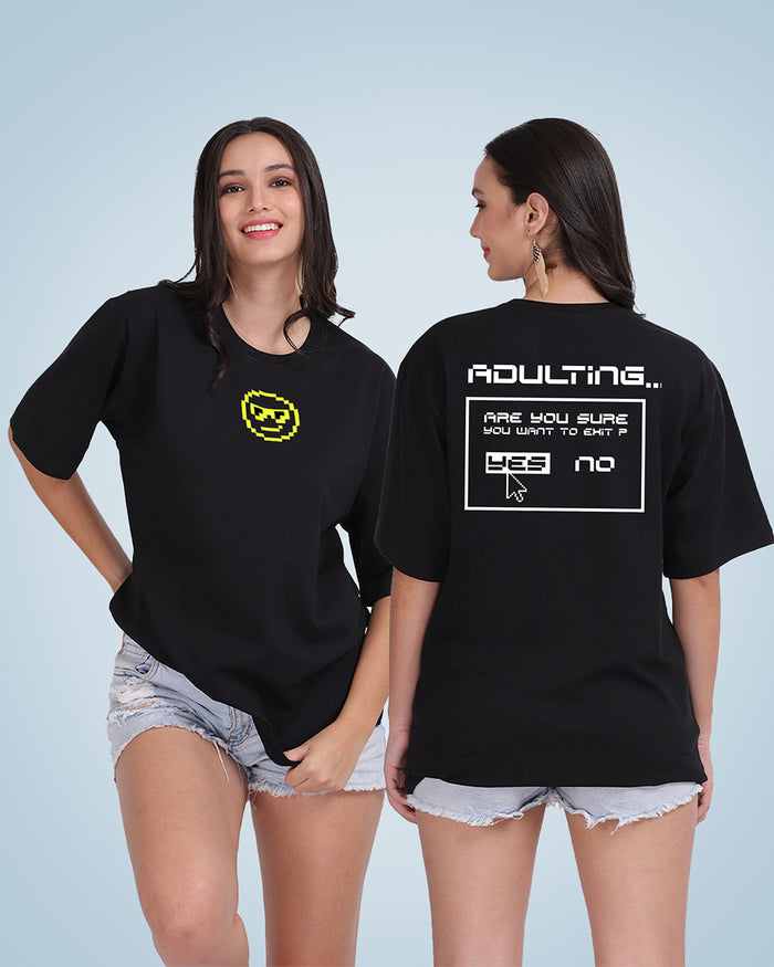 Adulting Oversized Women Tshirt