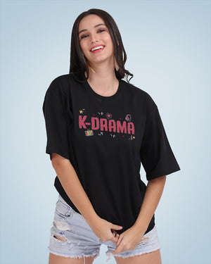 K-Drama Oversized Women Tshirt