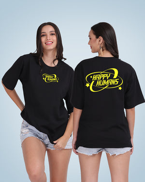 Happy Humans Oversized Women Tshirt