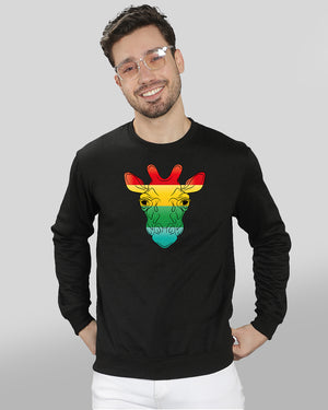 Coloured Giraffe Men Sweatshirt
