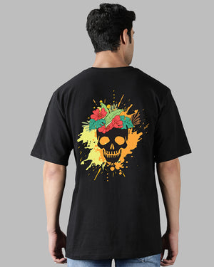 Colourful Skull Oversized Men's Tshirt