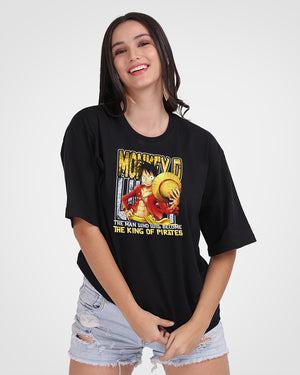 Anime Monkey D Luffy Oversized Women Tshirt