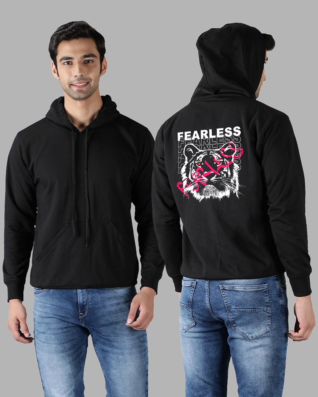 Tiger Fearless Streetwear Men's Hoodie