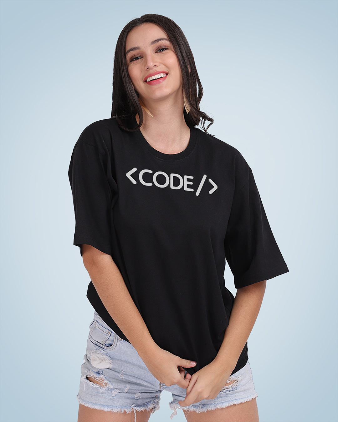 Code Oversized Women Tshirt