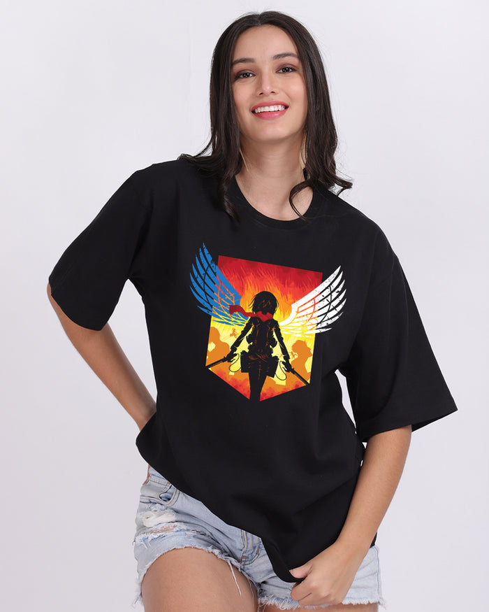 Anime Mikasa Oversized Women Tshirt