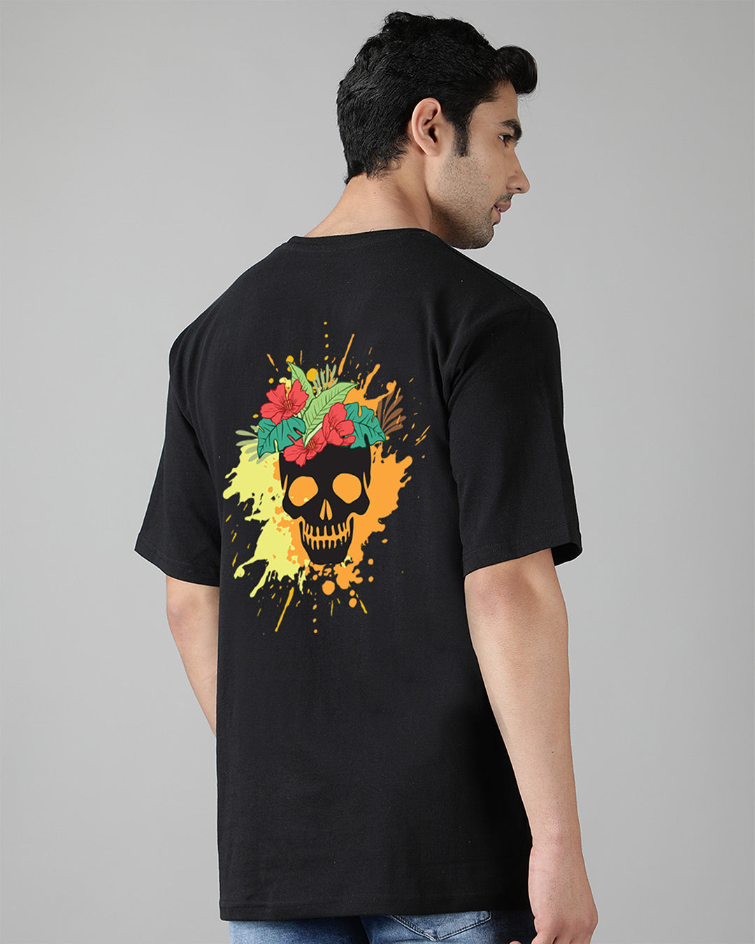 Colourful Skull Oversized Men's Tshirt