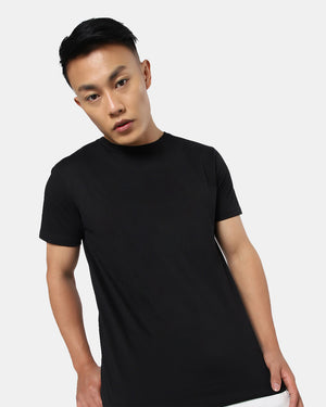 Black Solid T-Shirt Men