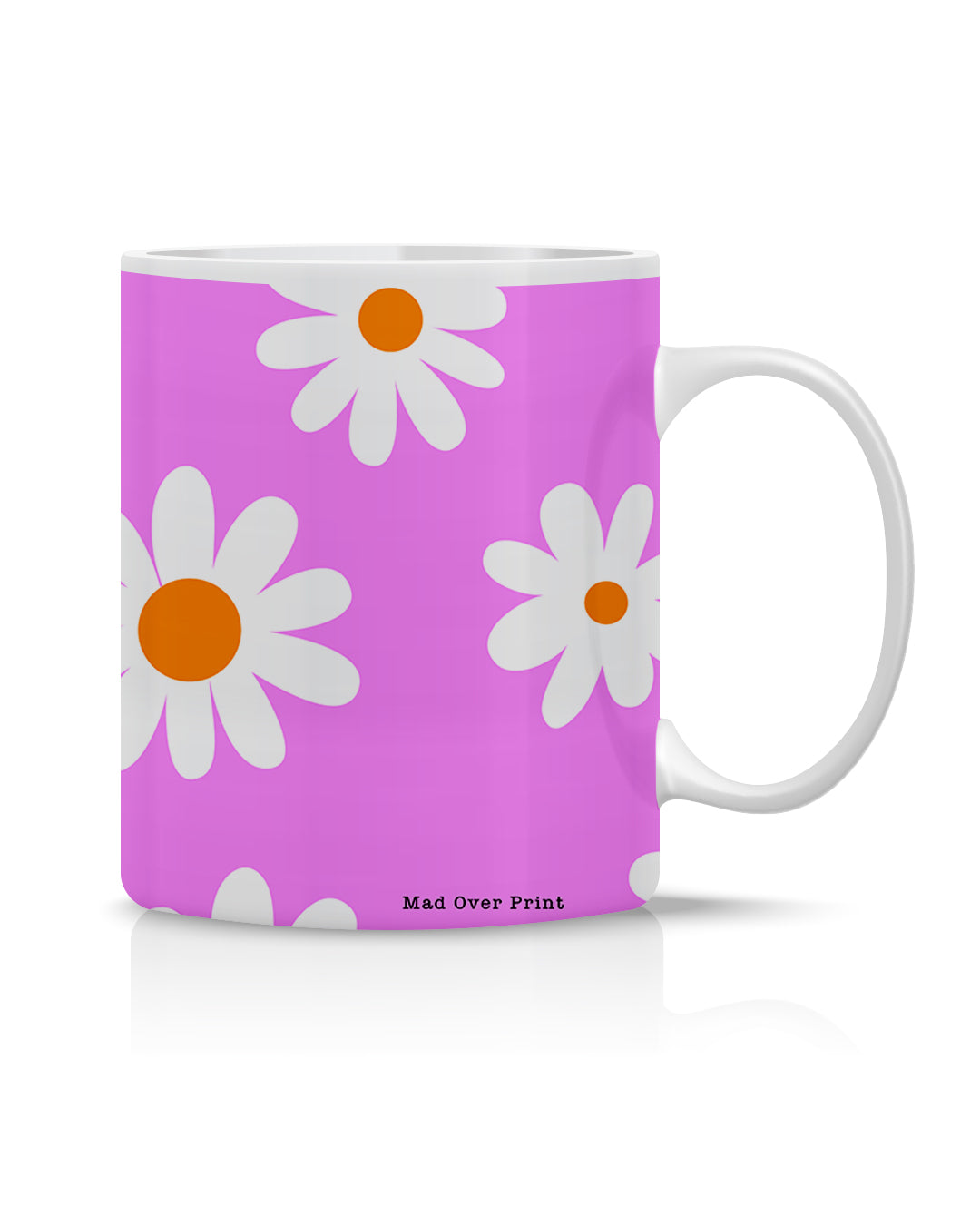 white-on-pink-daisy Mug