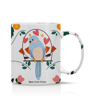 Bird-and-flowers Mug