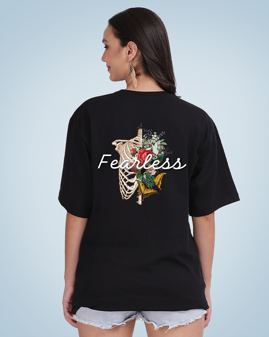 Fearless Flower Oversized Women Tshirt