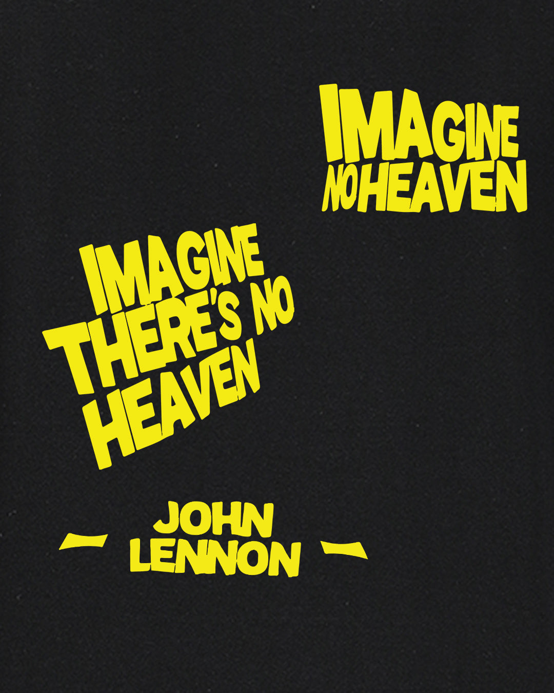 Imagine No Heaven Oversized Men's Tshirt