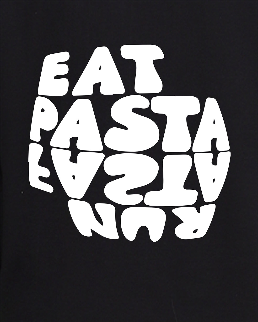 Eat Pasta Run Fasta Oversized Women Tshirt