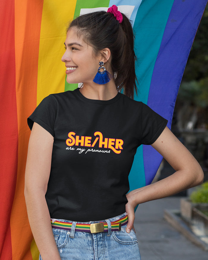 She/Her Pride Women T-shirt